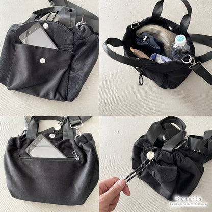 巾着バッグ ショルダー レディース 小さめ ショルダーバッグ ナイロン 2way ドローストリングスバッグ 斜めがけバッグ 巾着ショルダーバッグ ワンショルダー レディース