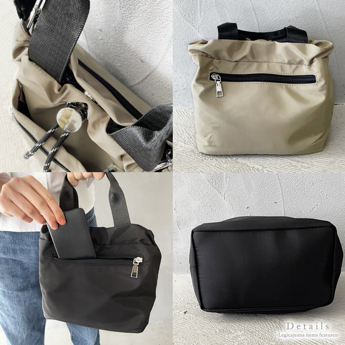 巾着バッグ ショルダー レディース 小さめ ショルダーバッグ ナイロン 2way ドローストリングスバッグ 斜めがけバッグ 巾着ショルダーバッグ ワンショルダー レディース