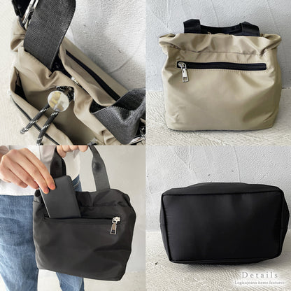 巾着バッグ ショルダー レディース 小さめ ショルダーバッグ ナイロン 2way ドローストリングスバッグ 斜めがけバッグ 巾着ショルダーバッグ ワンショルダー レディース